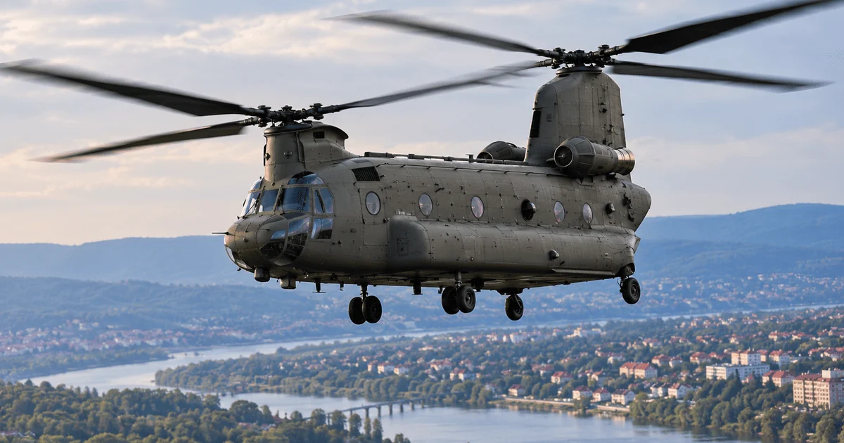 військовий гелікоптер CH-47 Chinook