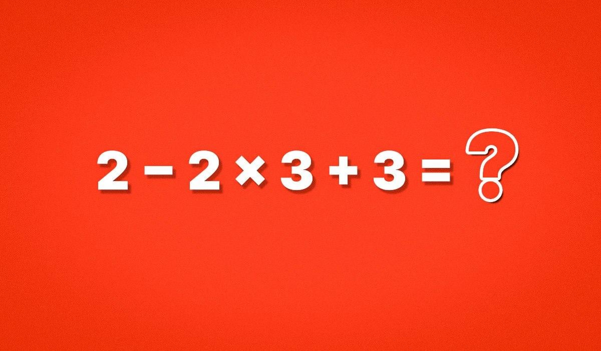 Скільки буде 2 − 2 × 3 + 3: короткий приклад із підступом