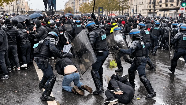 Силовики жорстко розганяють демонстранів / © скриншот з відео