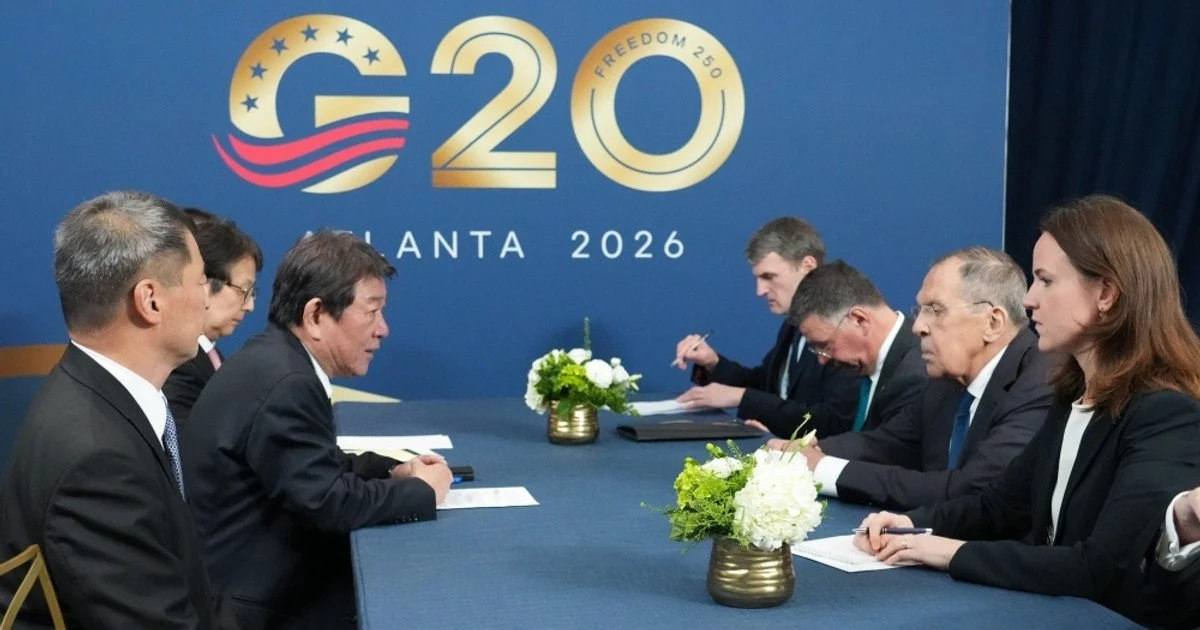 Зустріч делегацій Японії та РФ на саміті G20 в Атланті  МЗС Японії