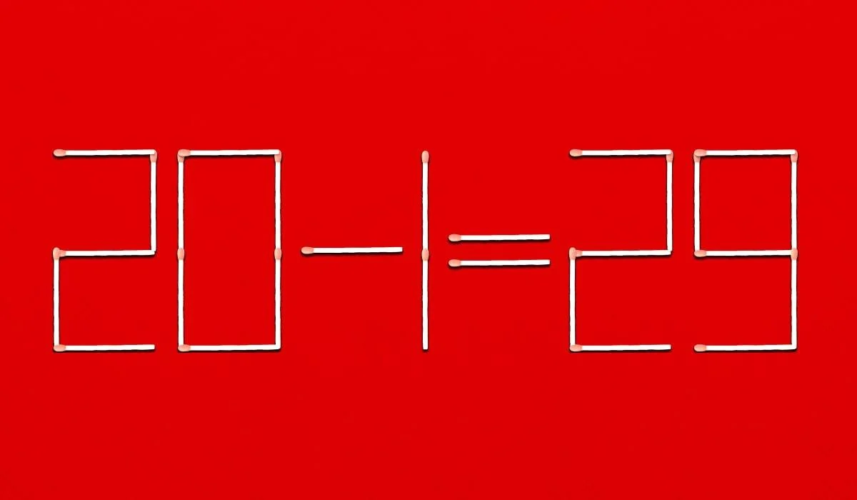 Рівність 20 − 1 = 29 стане правильною без зміни математичного знака