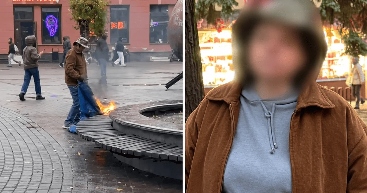 Жителька Івано-Франківська підпалила український прапор і була затирмана