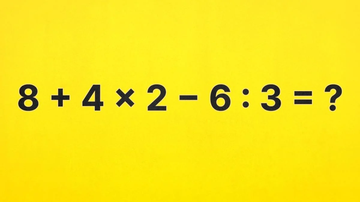 Скільки буде 8 + 4 × 2 − 6 : 3: математичний приклад із чотирма діями