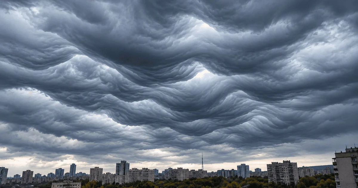 Хмари Asperitas над містом