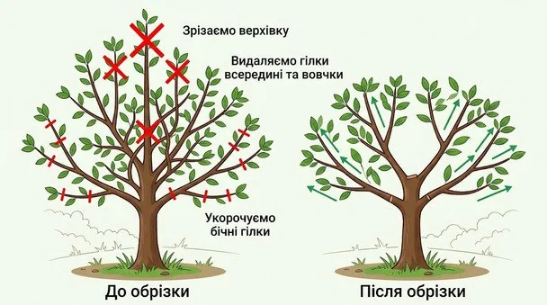 Обрізка черешні